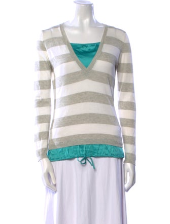 Fabiana Filippi Striped V-Neck Top