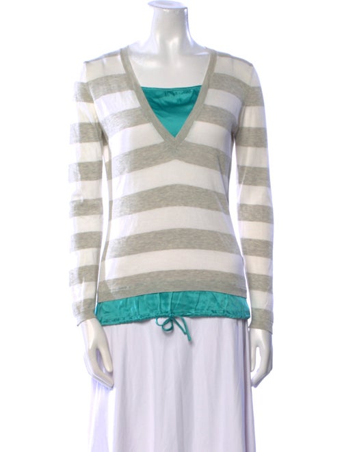Fabiana Filippi Striped V-Neck Top