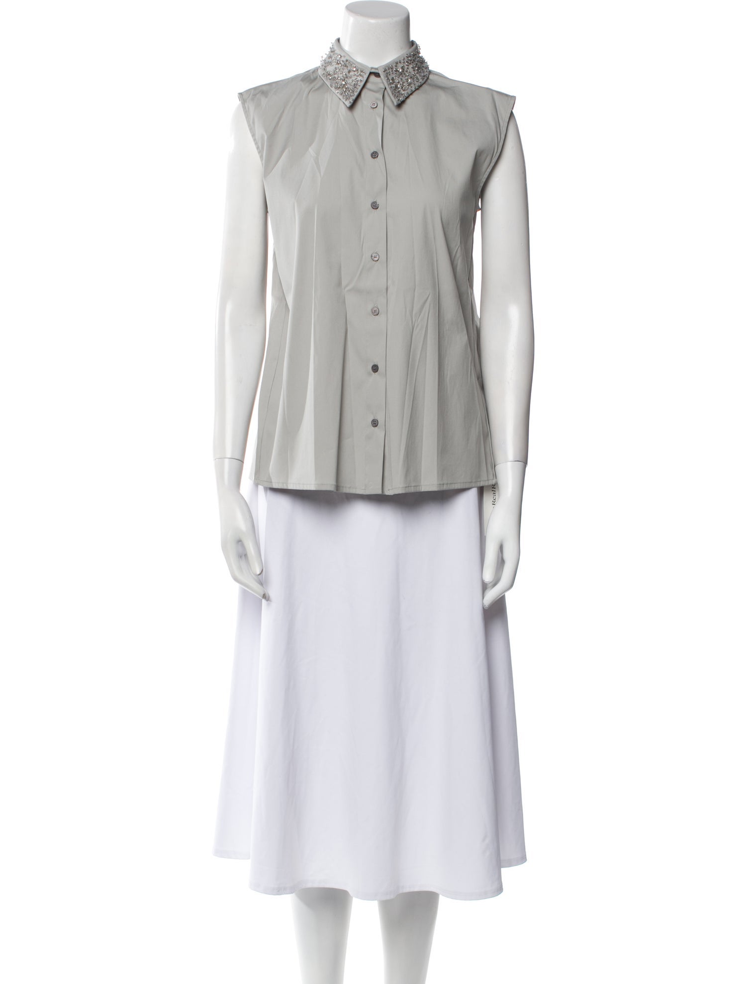 Fabiana Filippi Sleeveless Button-Up Top w/ Tags