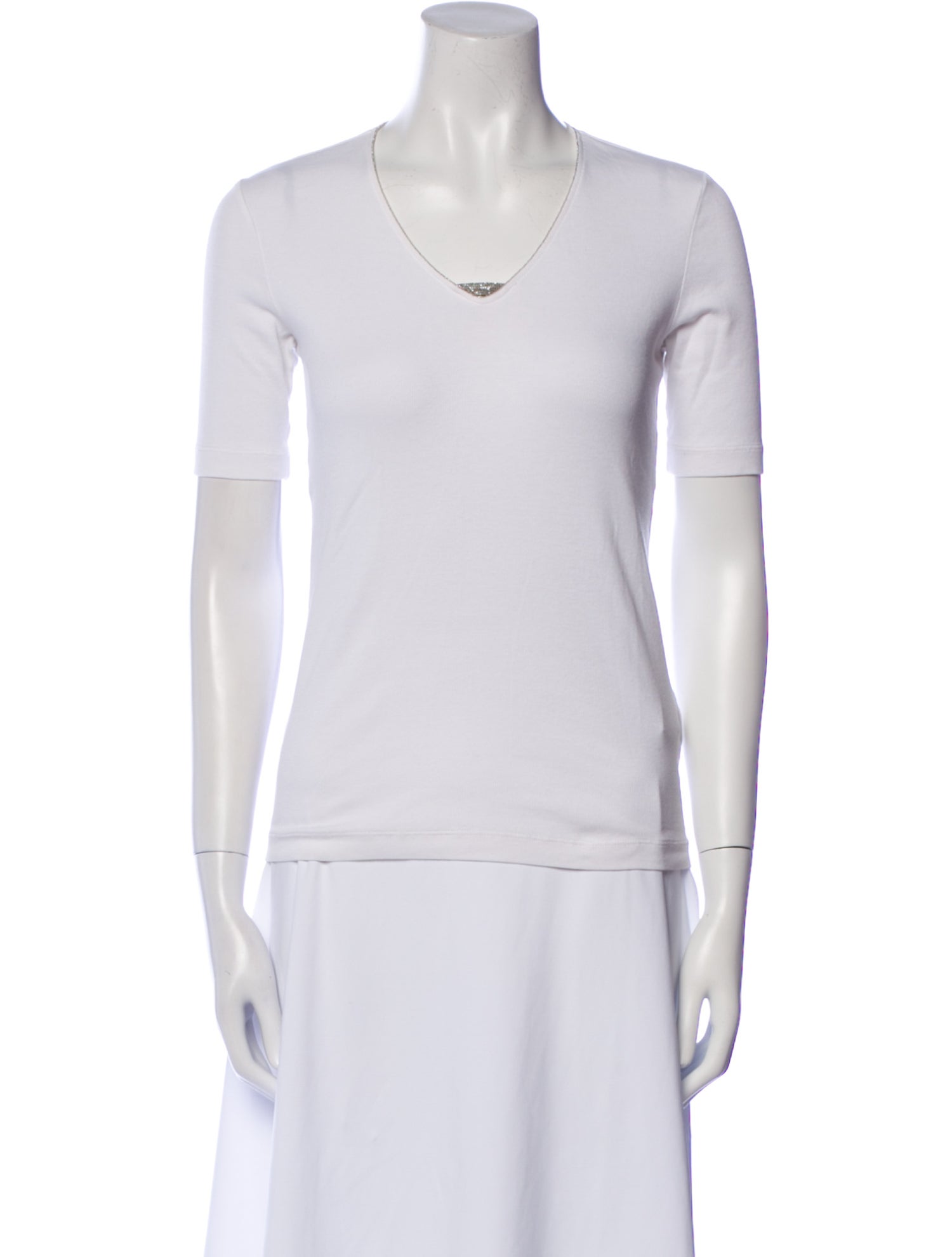 Fabiana Filippi V-Neck Short Sleeve T-Shirt