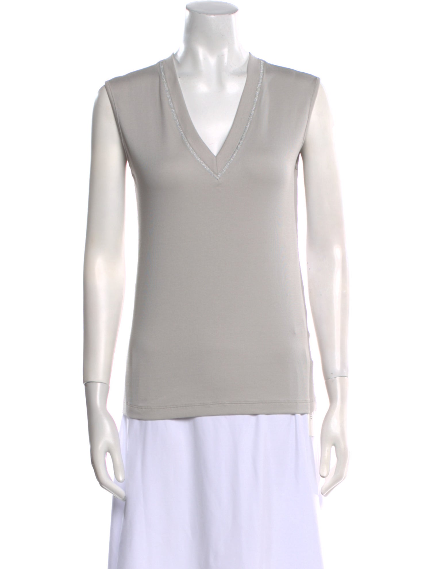 Fabiana Filippi V-Neck Sleeveless Top