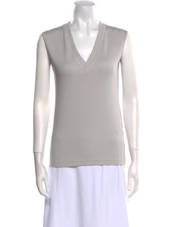 Fabiana Filippi V-Neck Sleeveless Top