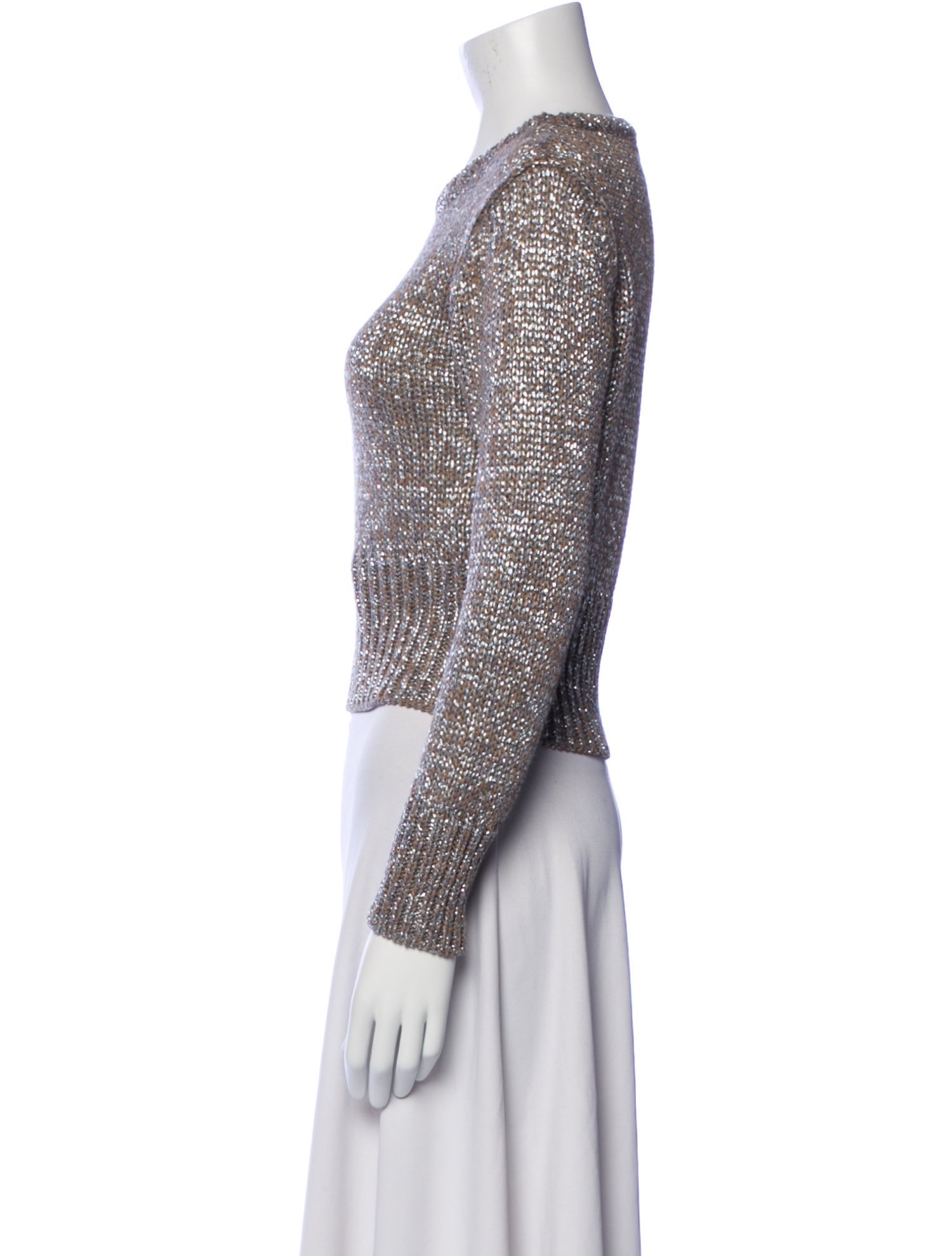 Fabiana Filippi Virgin Wool Crew Neck Sweater