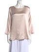 Fabiana Filippi Silk Bateau Neckline Blouse