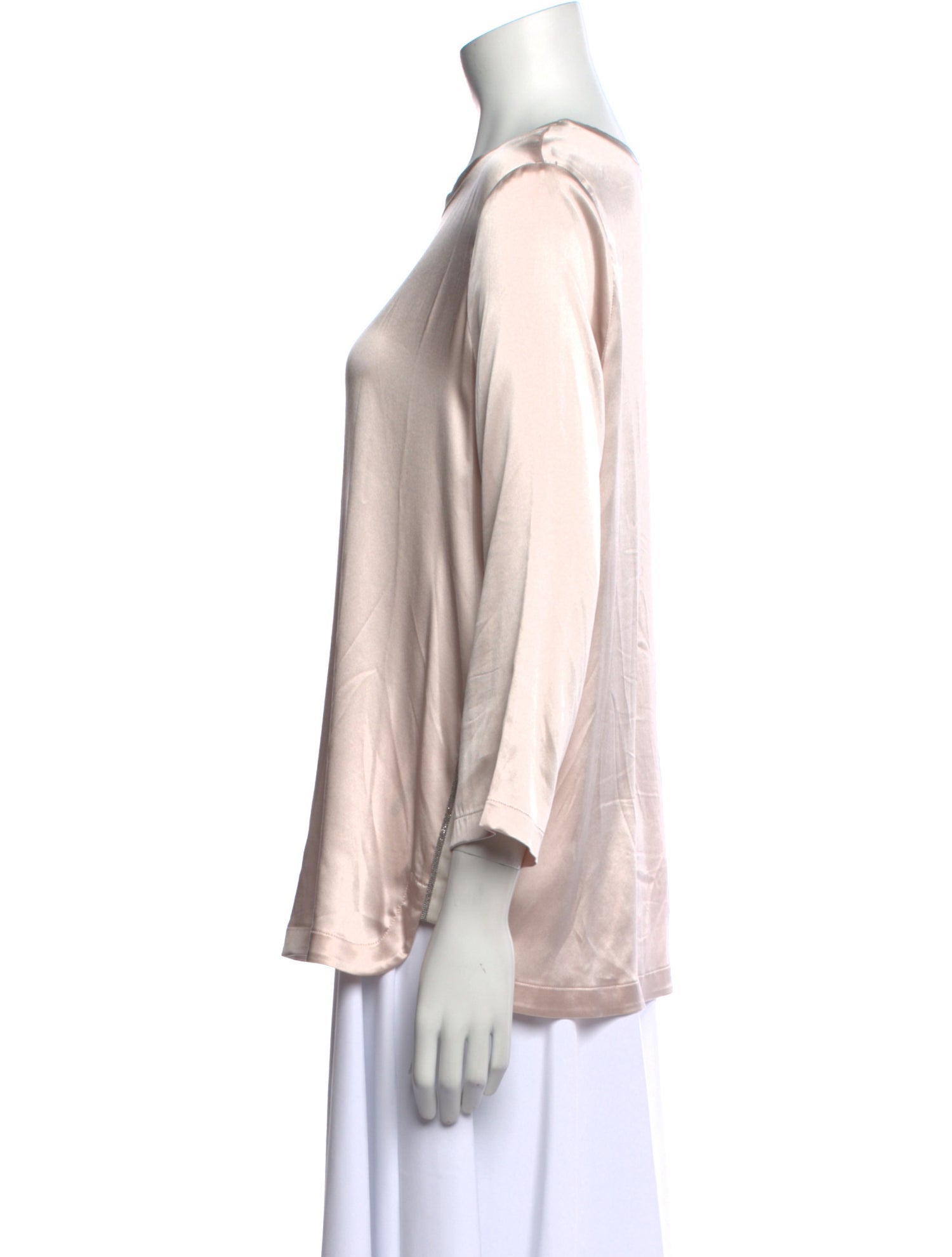 Fabiana Filippi Silk Bateau Neckline Blouse