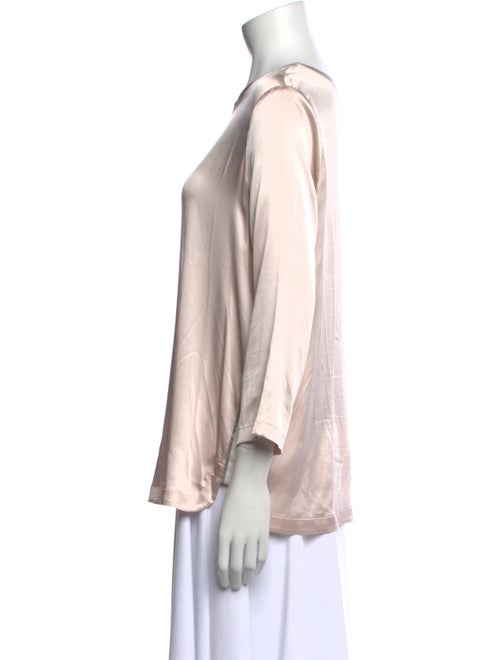 Fabiana Filippi Silk Bateau Neckline Blouse