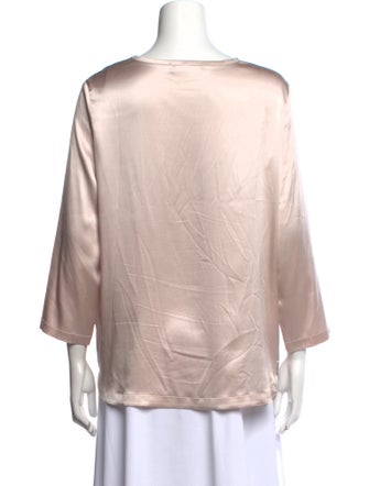 Fabiana Filippi Silk Bateau Neckline Blouse