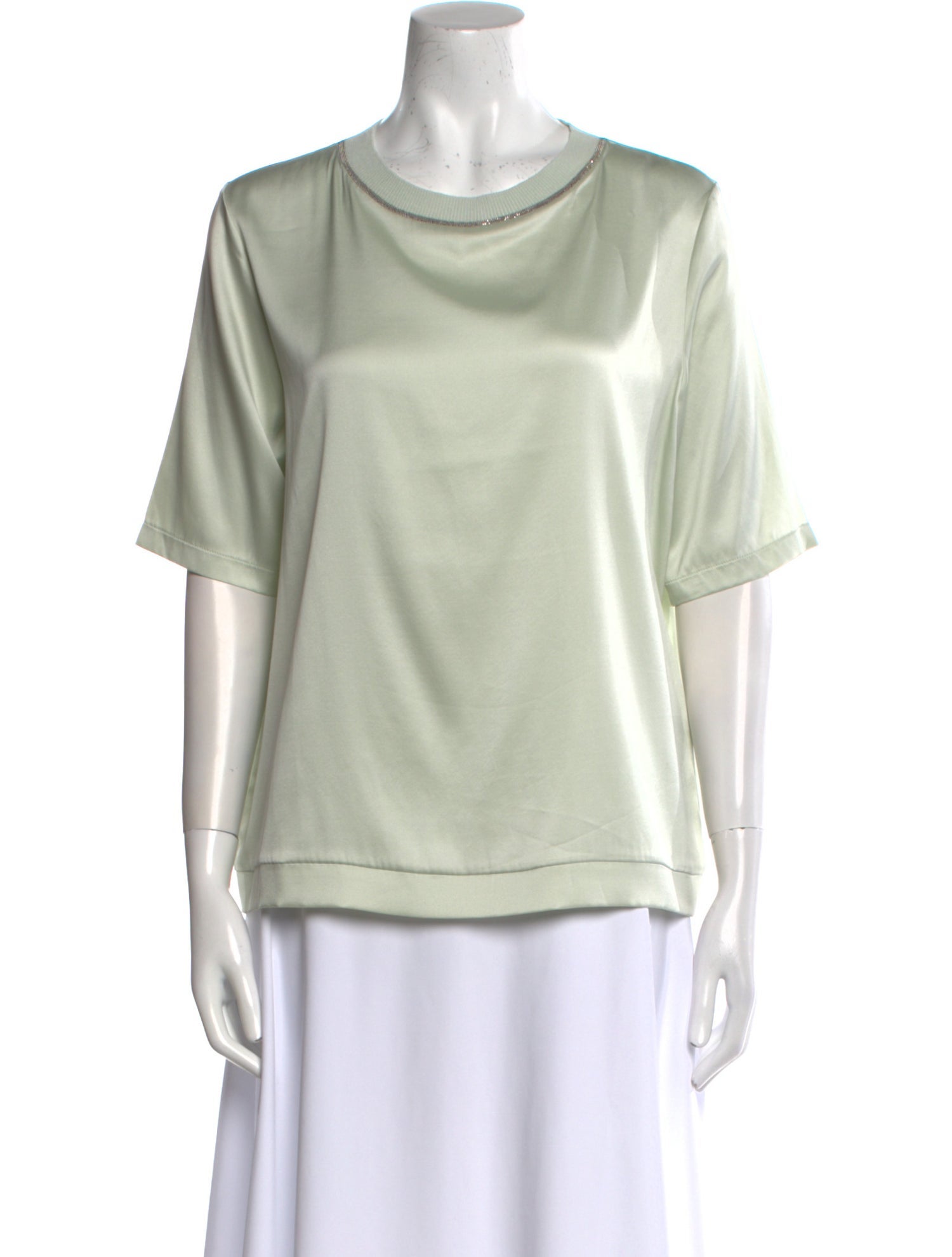 Fabiana Filippi Silk Cowl Neck T-Shirt