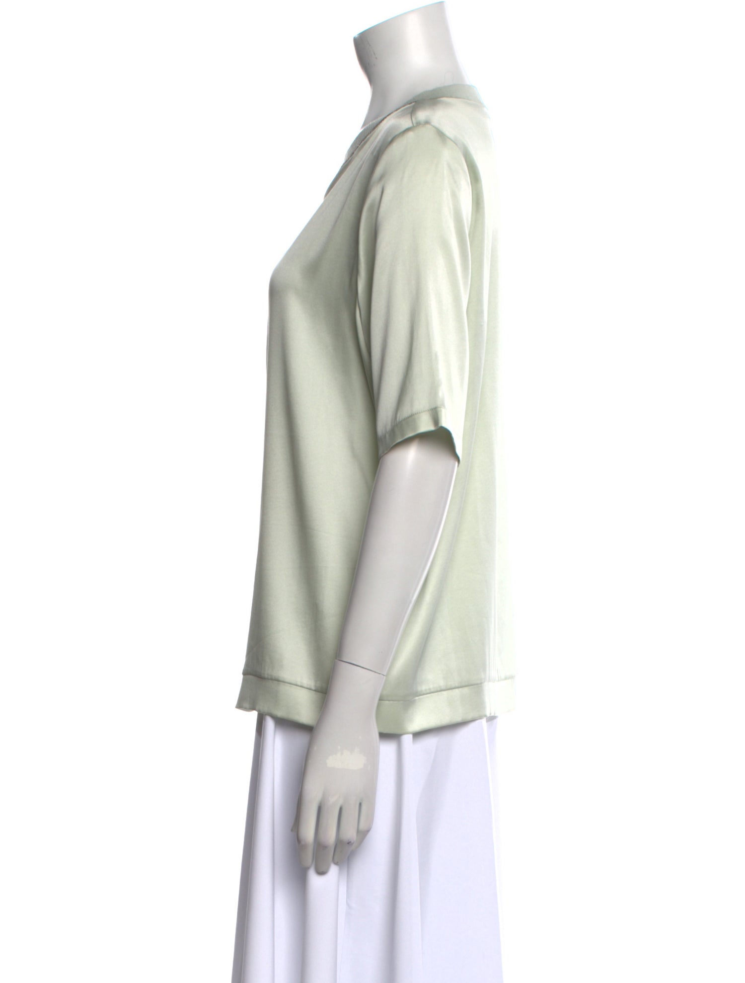 Fabiana Filippi Silk Cowl Neck T-Shirt