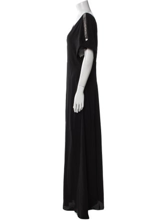 Fabiana Filippi V-Neck Long Dress