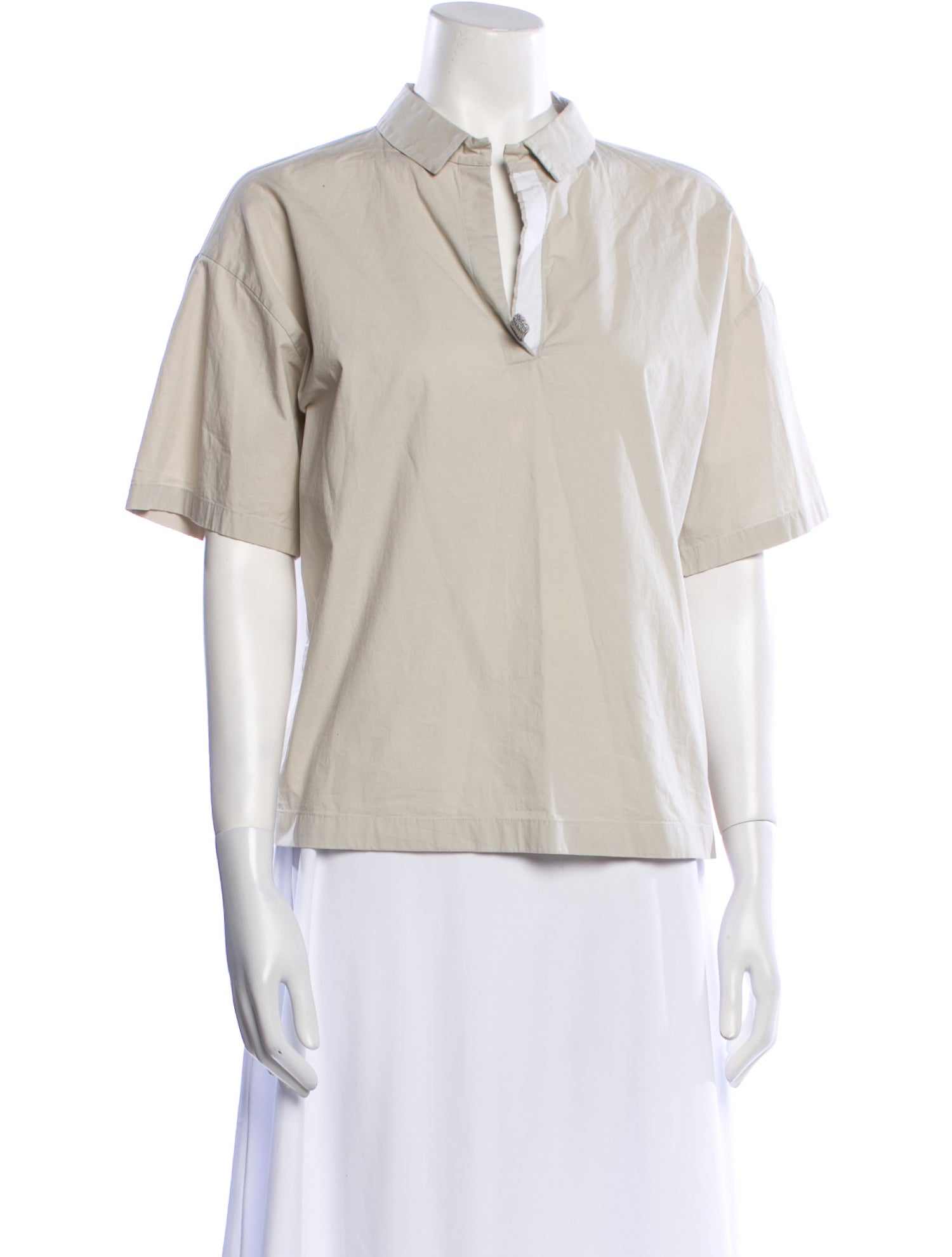 Fabiana Filippi V-Neck Short Sleeve Polo