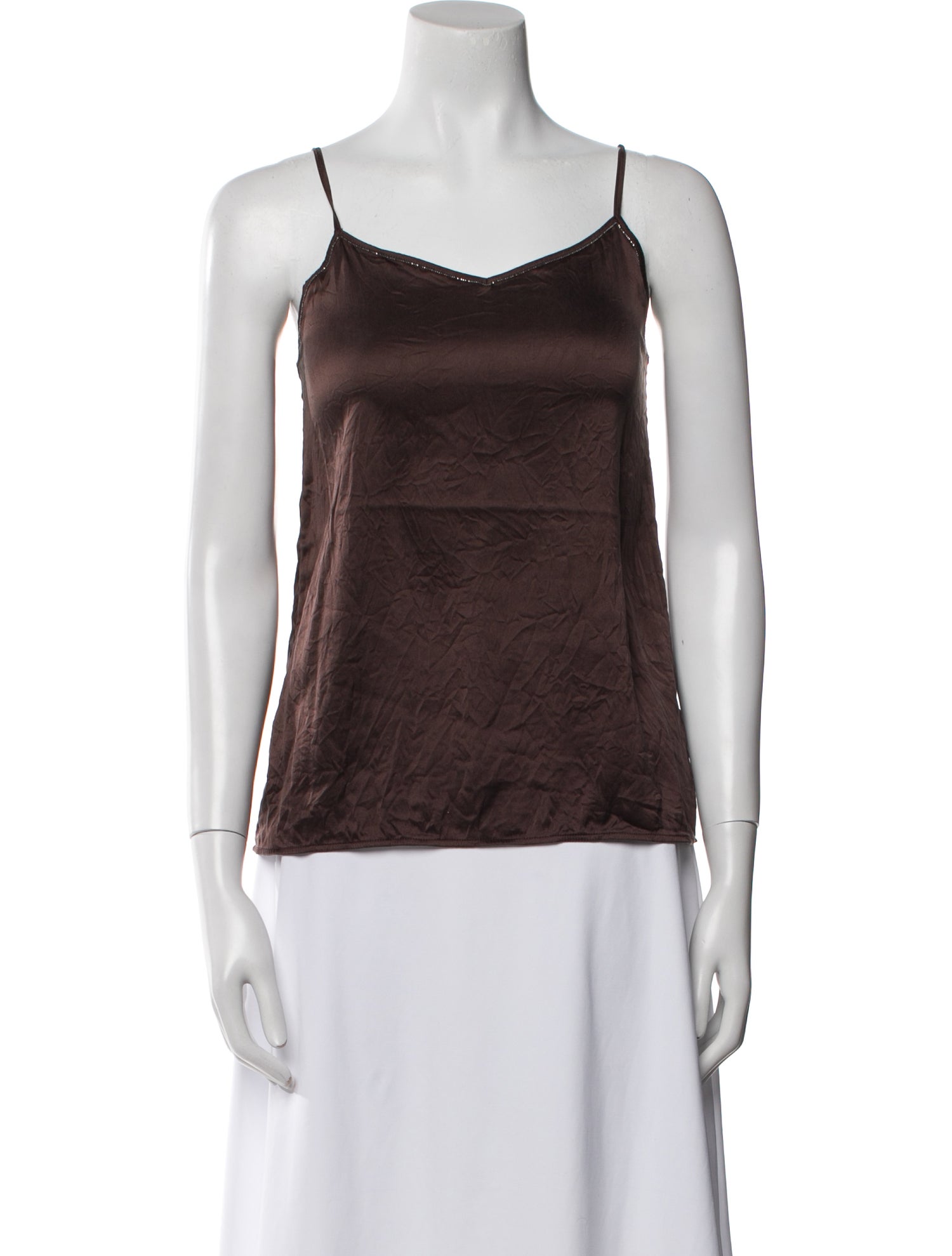 Fabiana Filippi Silk Square Neckline Top