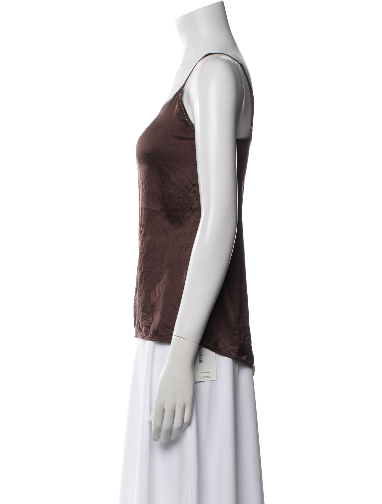 Fabiana Filippi Silk Square Neckline Top