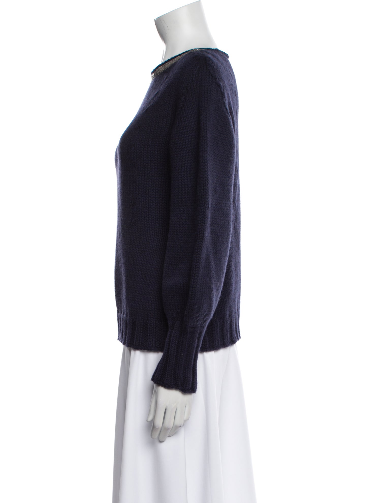 Fabiana Filippi Merino Wool Bateau Neckline Sweater
