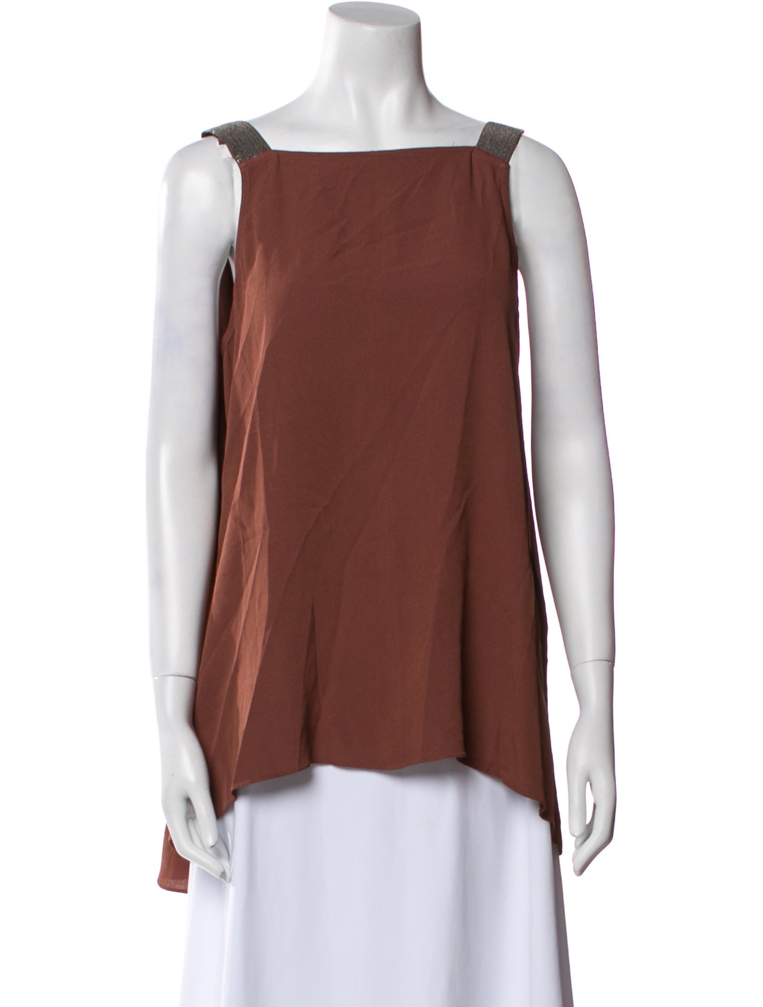 Fabiana Filippi Square Neckline Sleeveless Top
