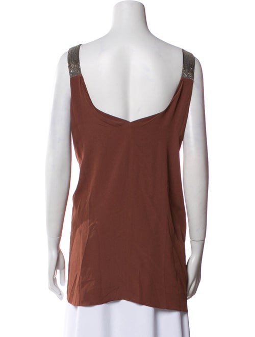 Fabiana Filippi Square Neckline Sleeveless Top