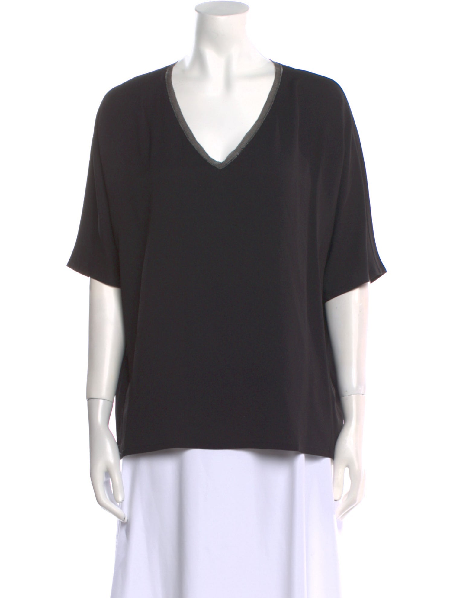 Fabiana Filippi V-Neck Short Sleeve T-Shirt