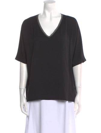 Fabiana Filippi V-Neck Short Sleeve T-Shirt