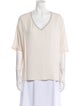 Fabiana Filippi Silk V-Neck T-Shirt
