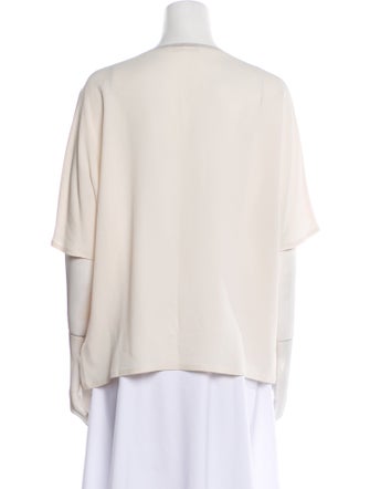 Fabiana Filippi Silk V-Neck T-Shirt