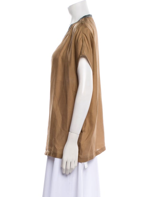 Fabiana Filippi Silk V-Neck Blouse