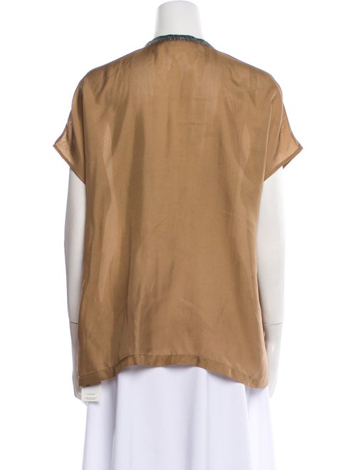 Fabiana Filippi Silk V-Neck Blouse