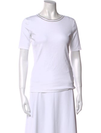 Fabiana Filippi Bateau Neckline Short Sleeve T-Shirt
