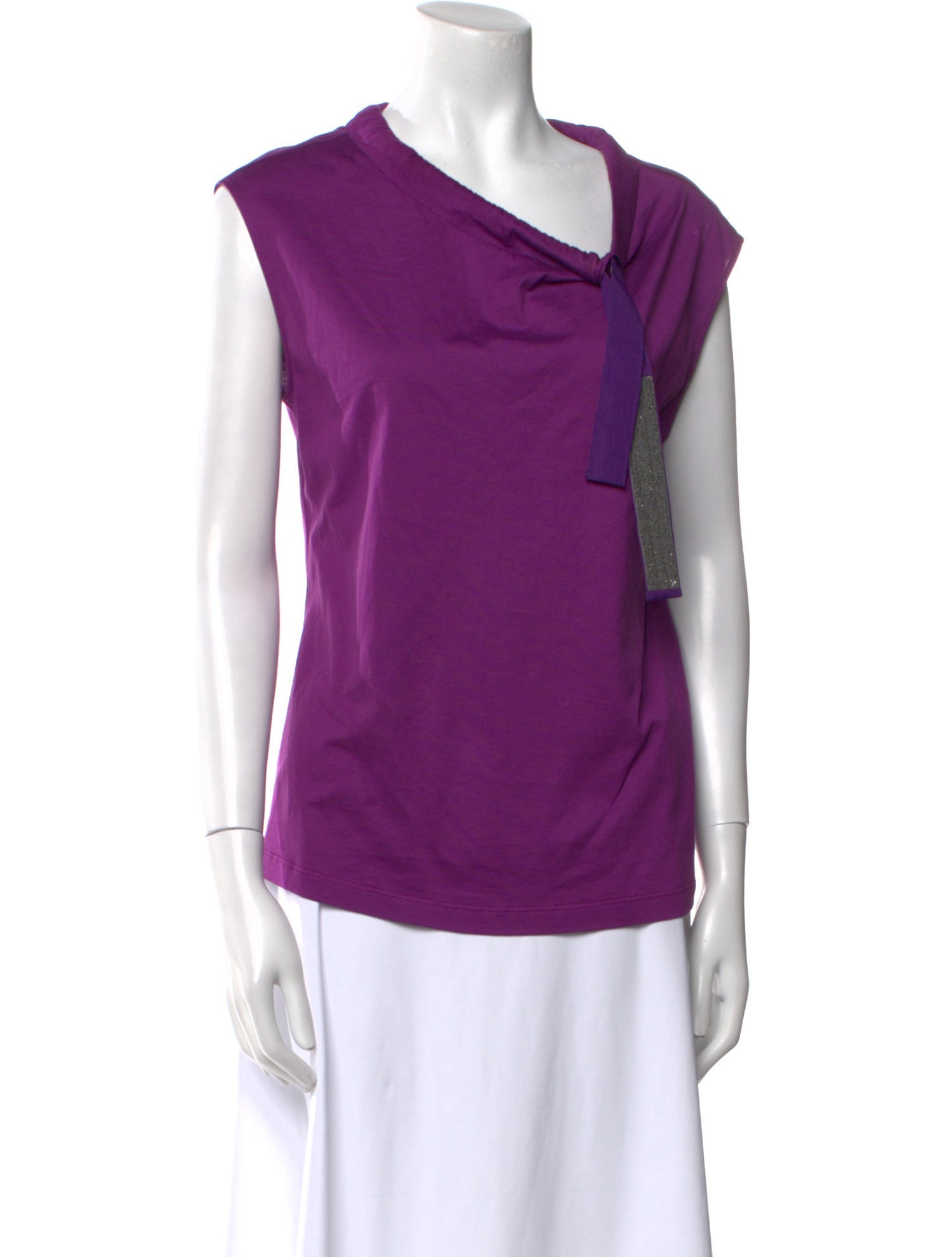 Fabiana Filippi Cowl Neck Sleeveless Top