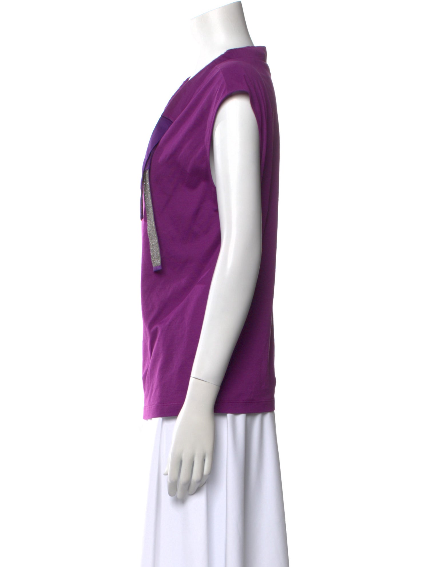 Fabiana Filippi Cowl Neck Sleeveless Top