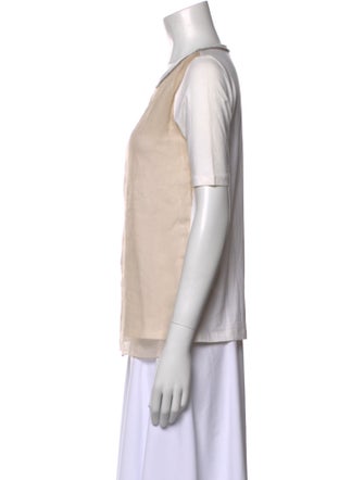 Fabiana Filippi Bateau Neckline Short Sleeve Top