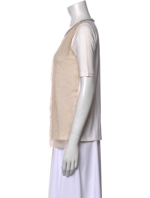 Fabiana Filippi Bateau Neckline Short Sleeve Top