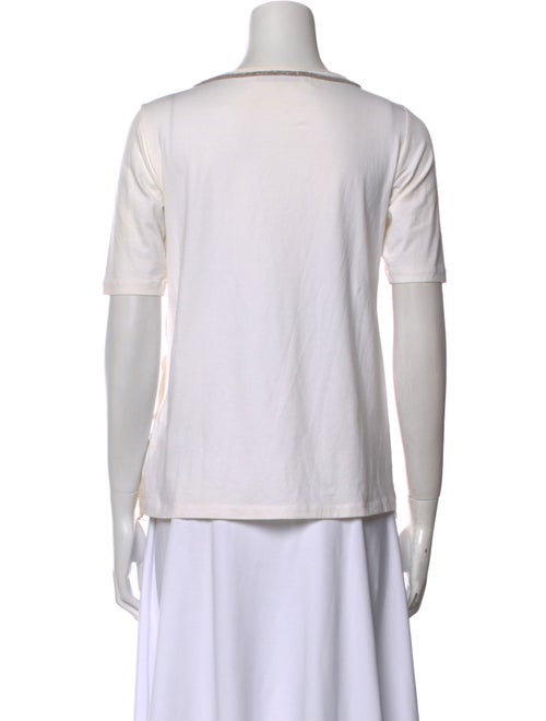 Fabiana Filippi Bateau Neckline Short Sleeve Top