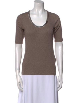 Fabiana Filippi Scoop Neck Short Sleeve T-Shirt