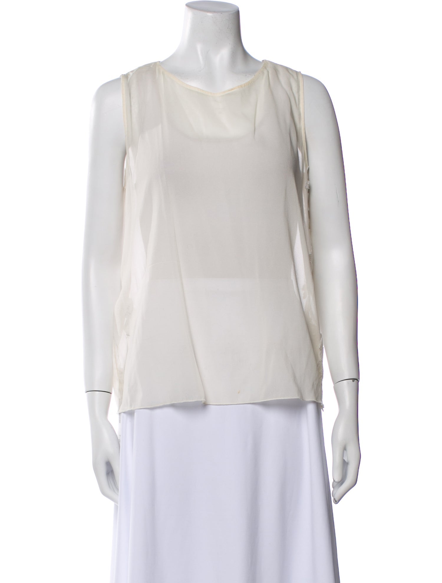 Fabiana Filippi Scoop Neck Sleeveless Blouse