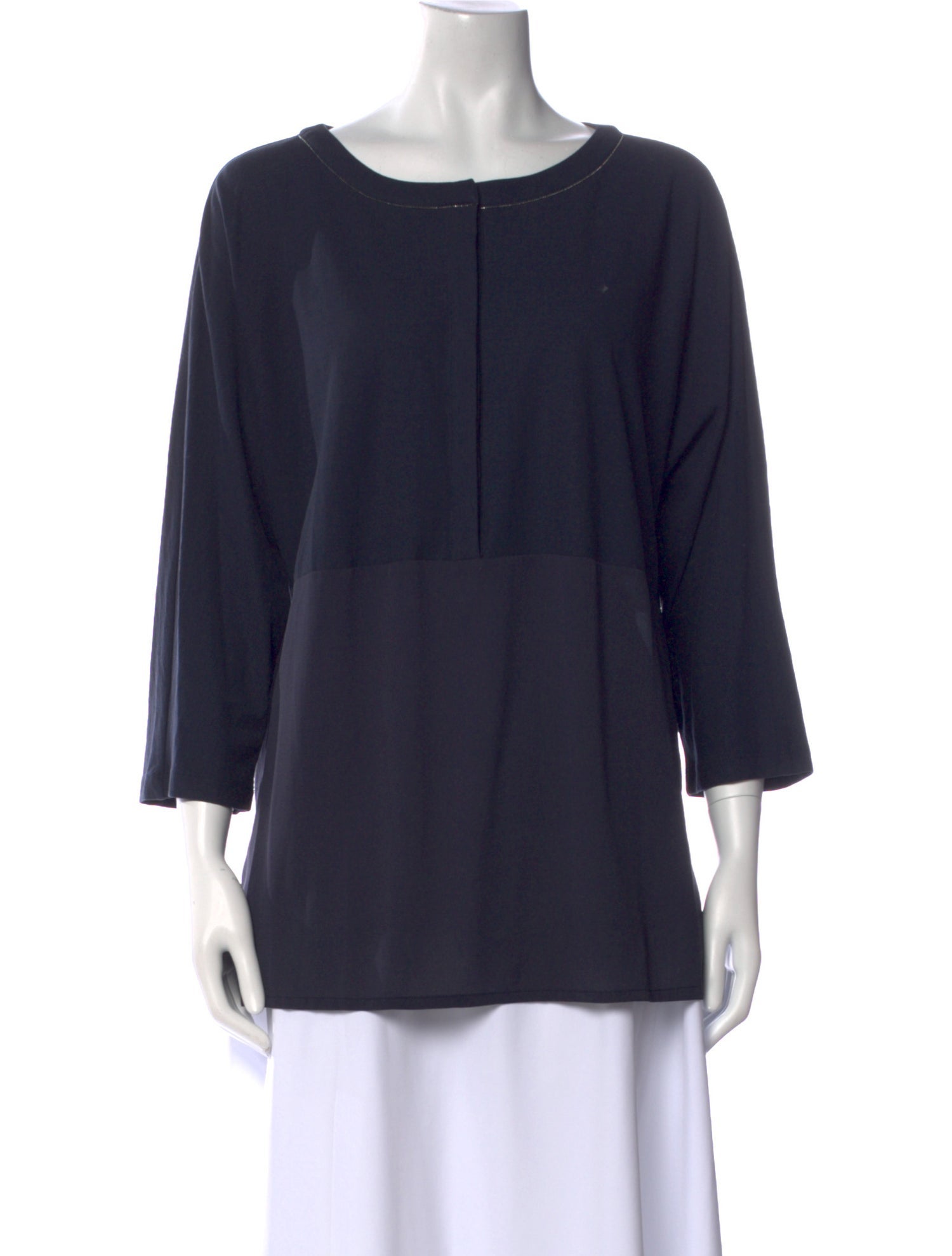 Fabiana Filippi Silk Bateau Neckline Tunic