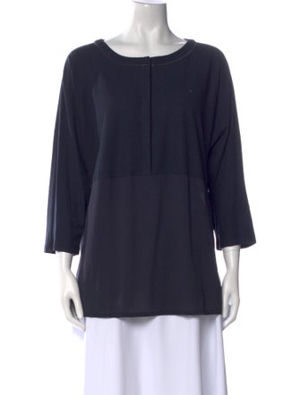 Fabiana Filippi Silk Bateau Neckline Tunic