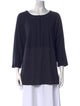 Fabiana Filippi Silk Bateau Neckline Tunic