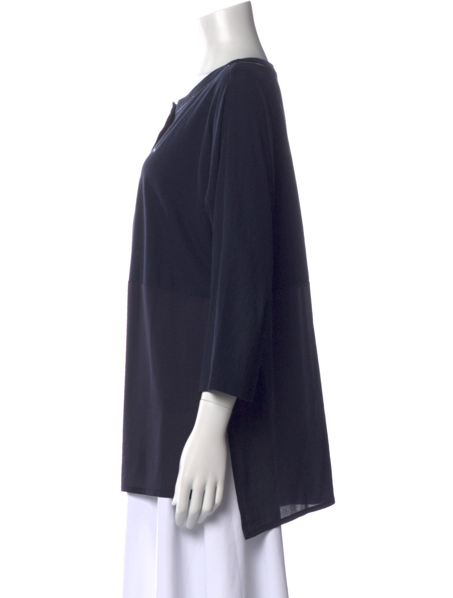 Fabiana Filippi Silk Bateau Neckline Tunic
