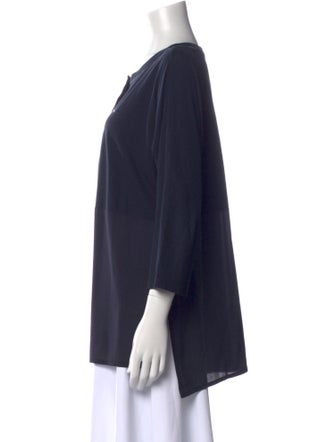 Fabiana Filippi Silk Bateau Neckline Tunic