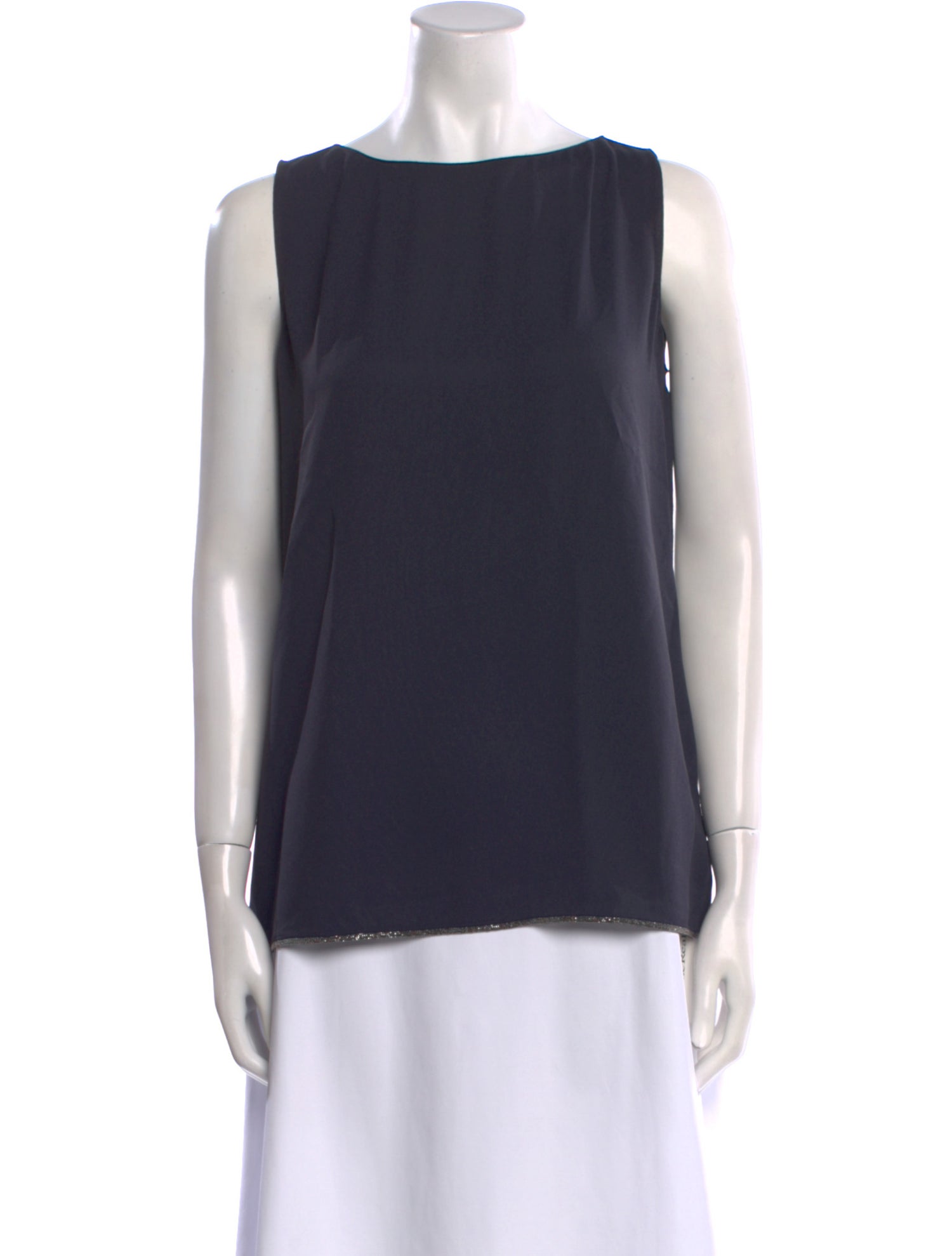 Fabiana Filippi Bateau Neckline Sleeveless Top