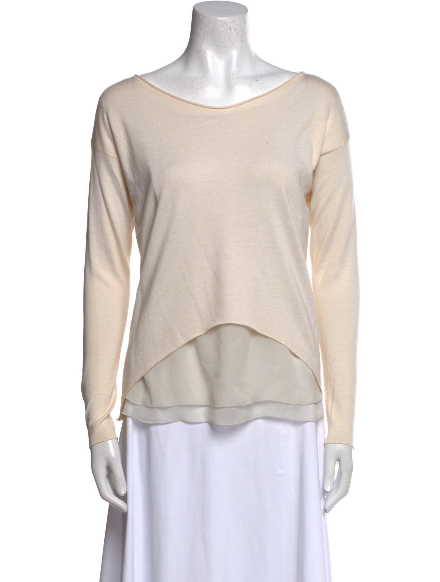 Fabiana Filippi Cashmere Bateau Neckline Top