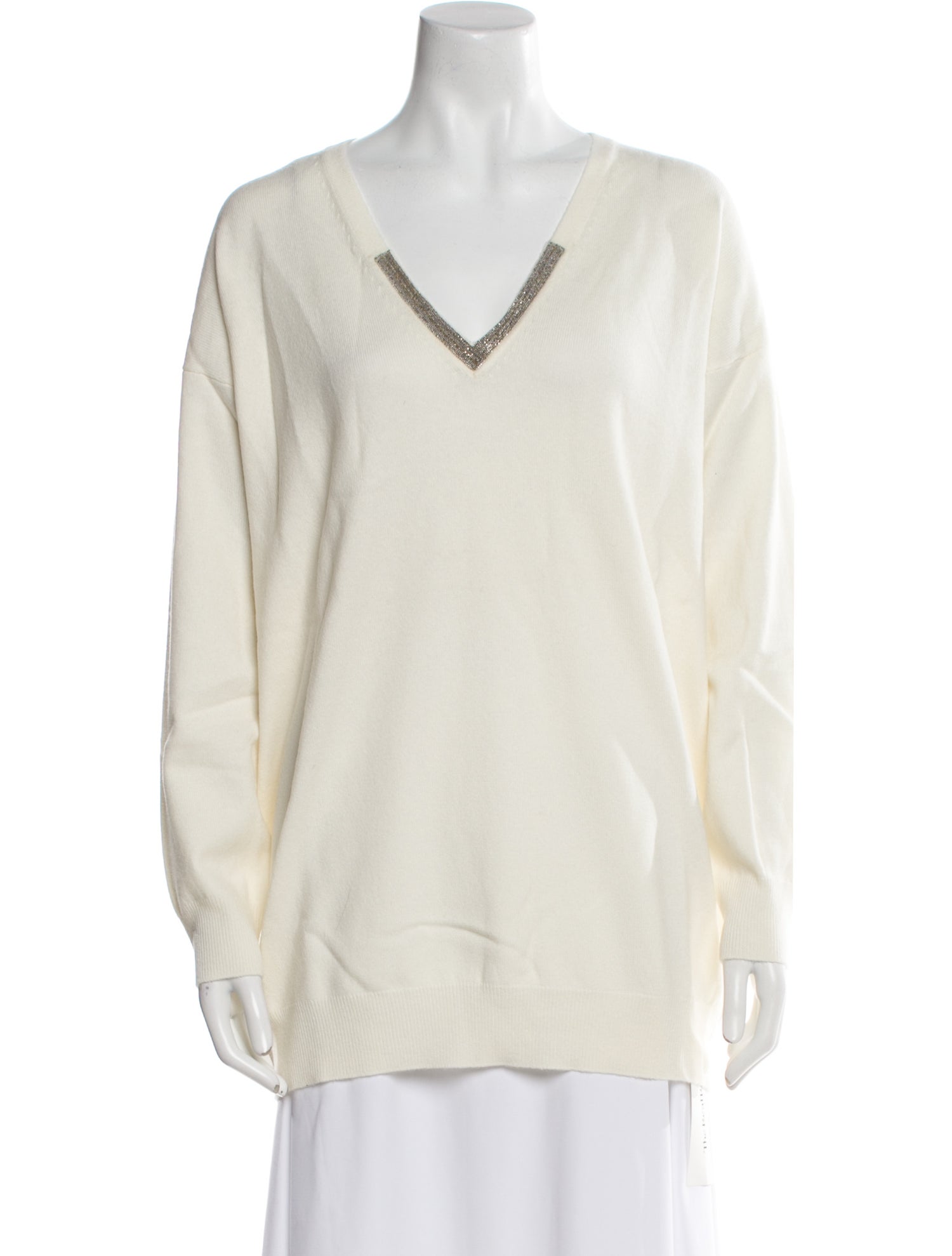 Fabiana Filippi Merino Wool V-Neck Sweater
