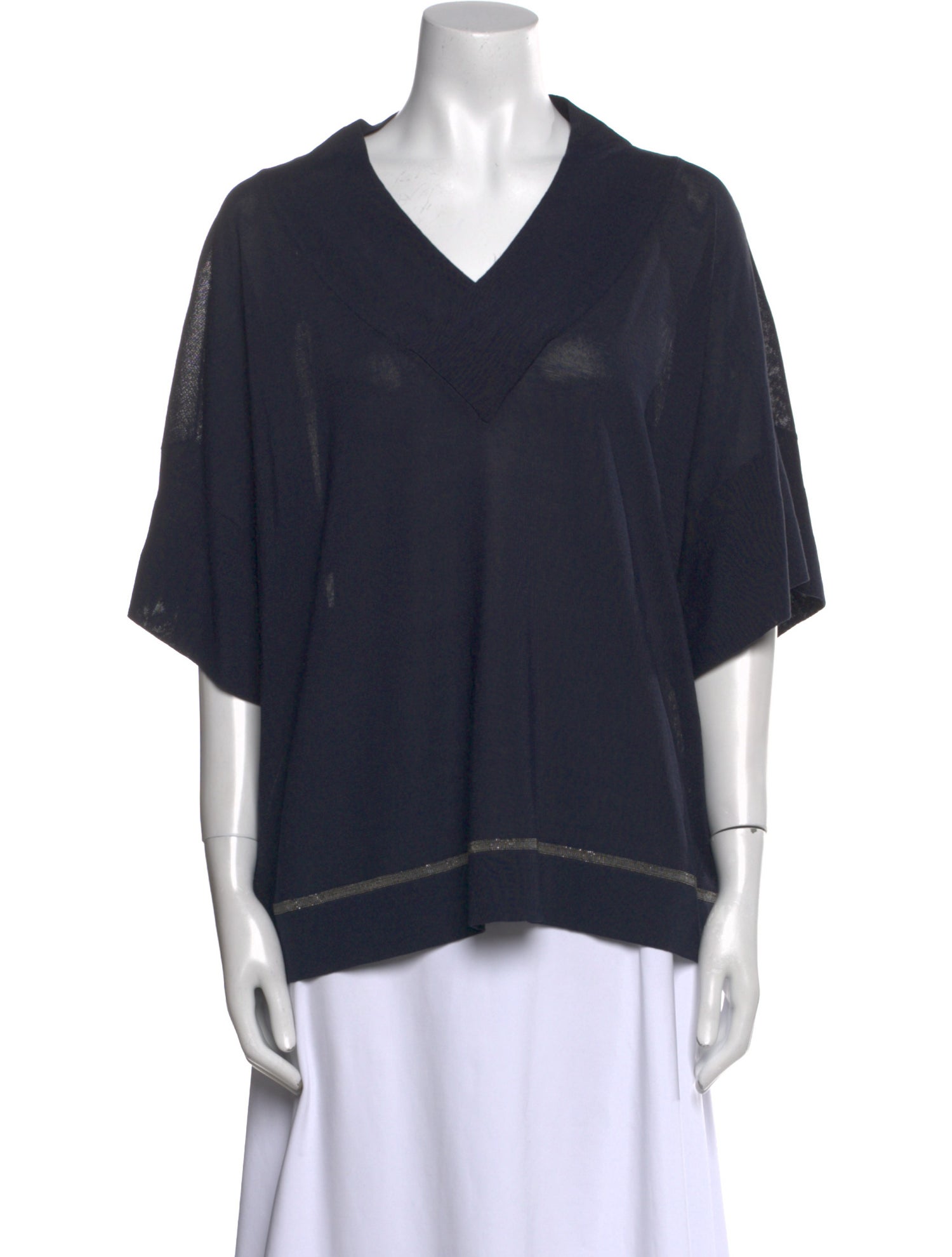 Fabiana Filippi Silk V-Neck Top