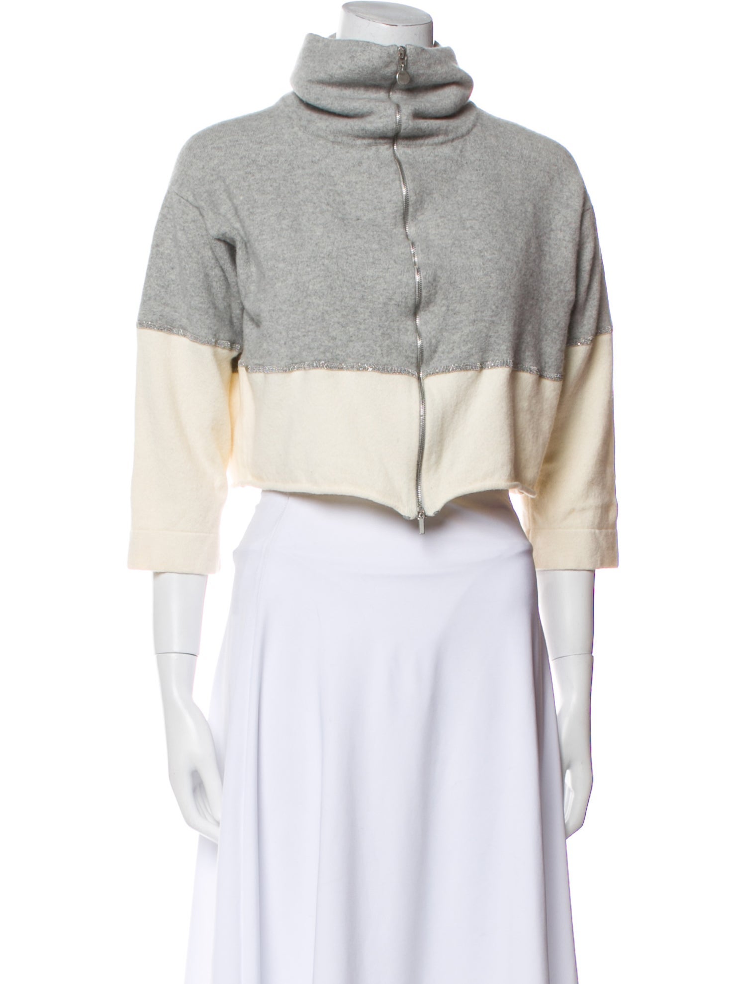 Fabiana Filippi Virgin Wool Colorblock Pattern Jacket