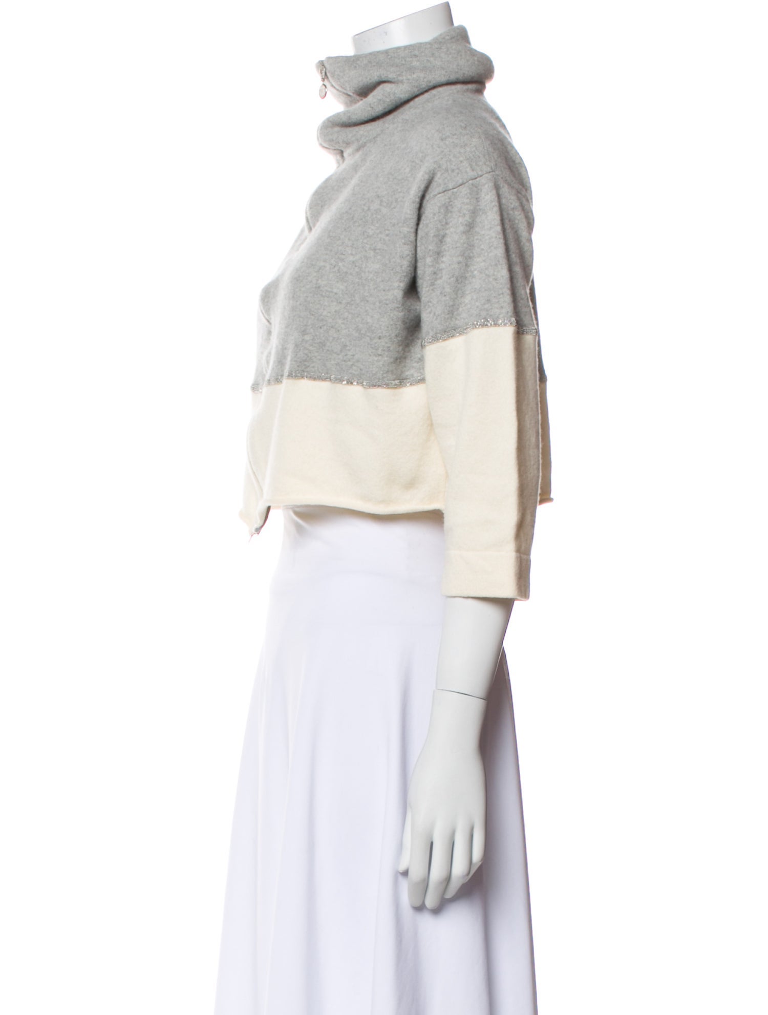 Fabiana Filippi Virgin Wool Colorblock Pattern Jacket