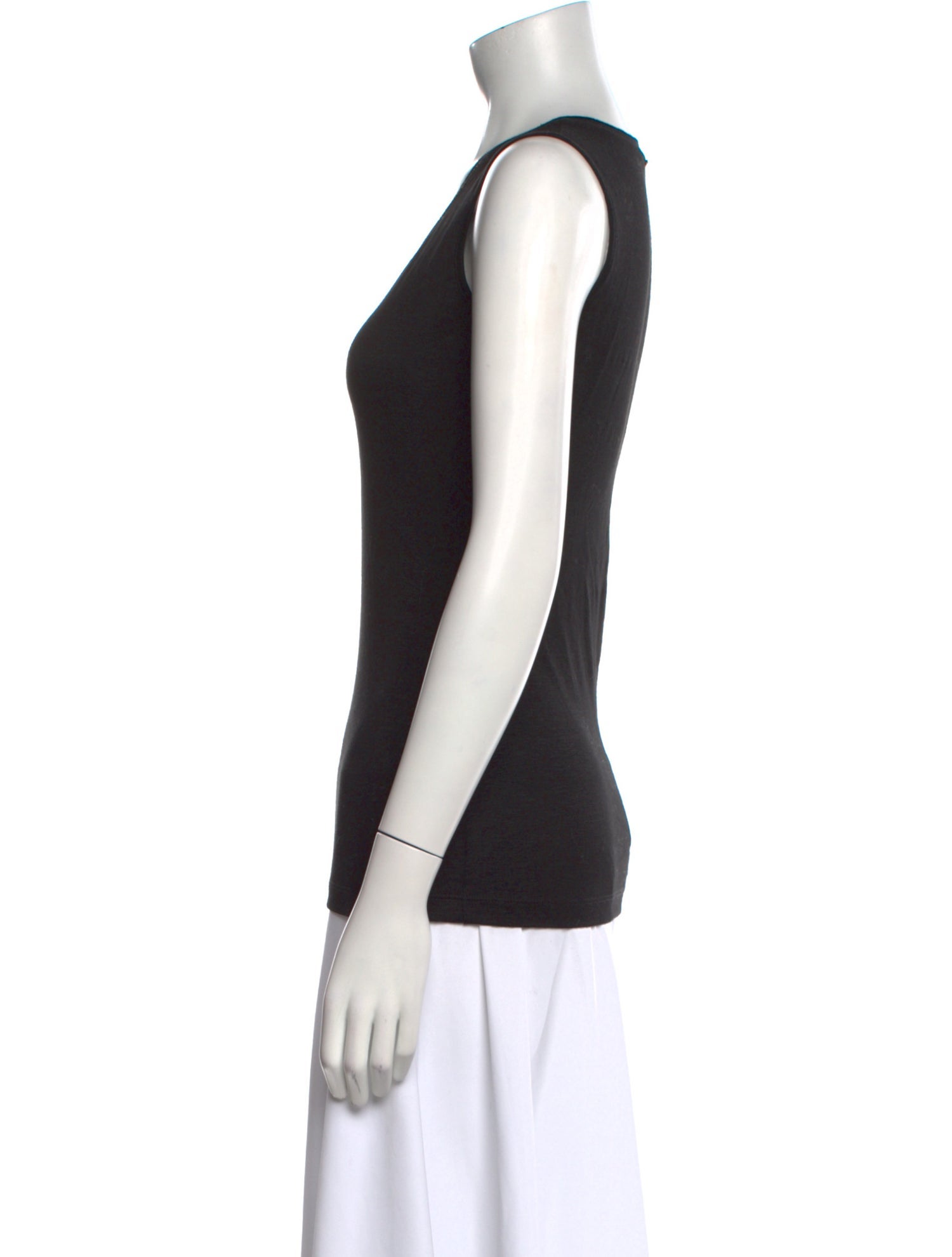 Fabiana Filippi Linen Scoop Neck Top