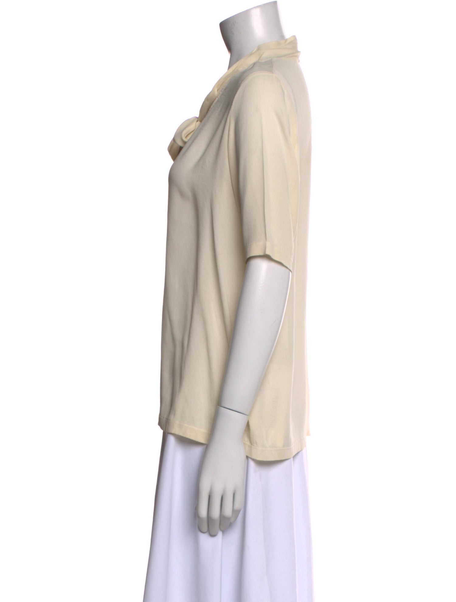 Fabiana Filippi Silk Tie Neck Top