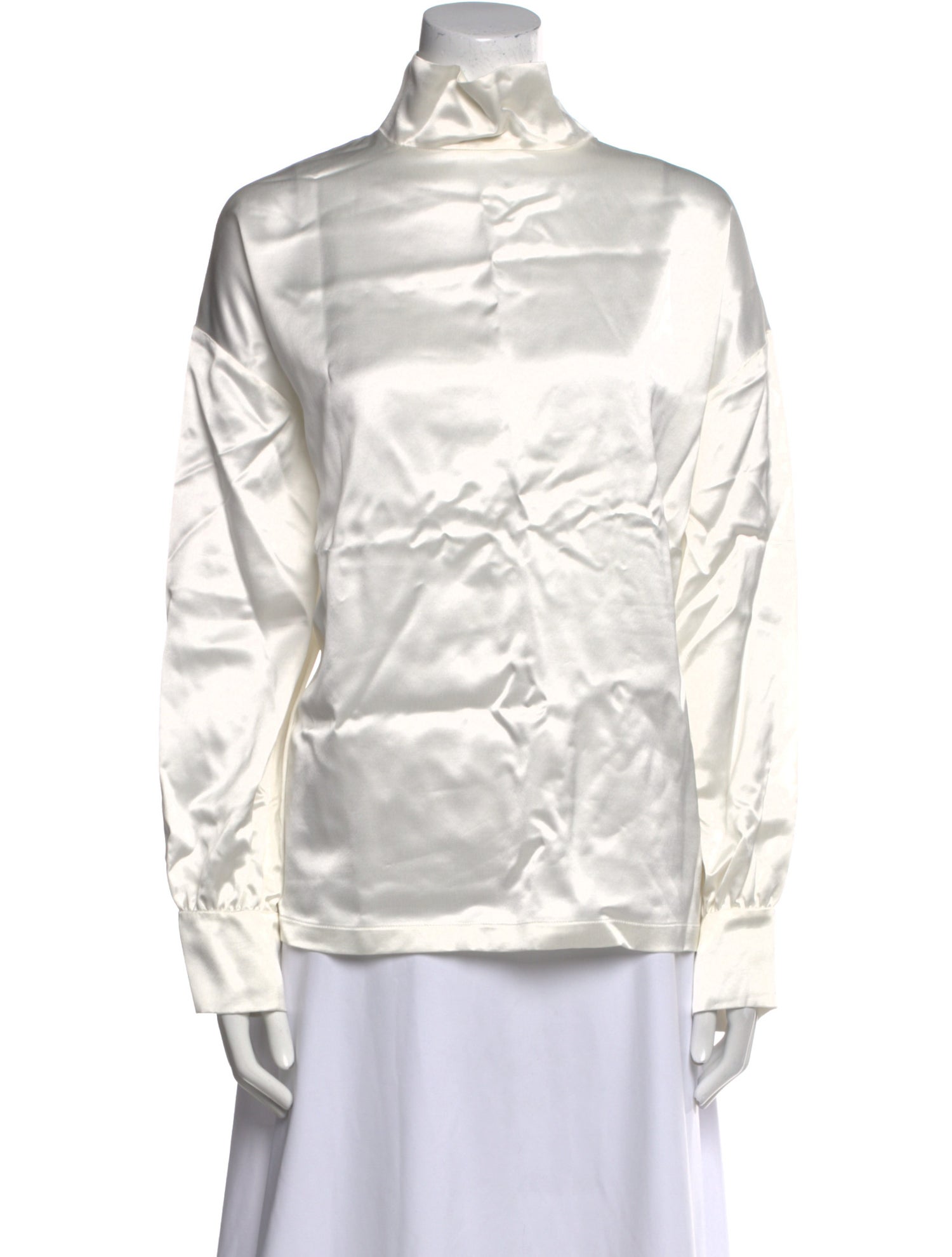 Fabiana Filippi Mock Neck Long Sleeve Button-Up Top w/ Tags