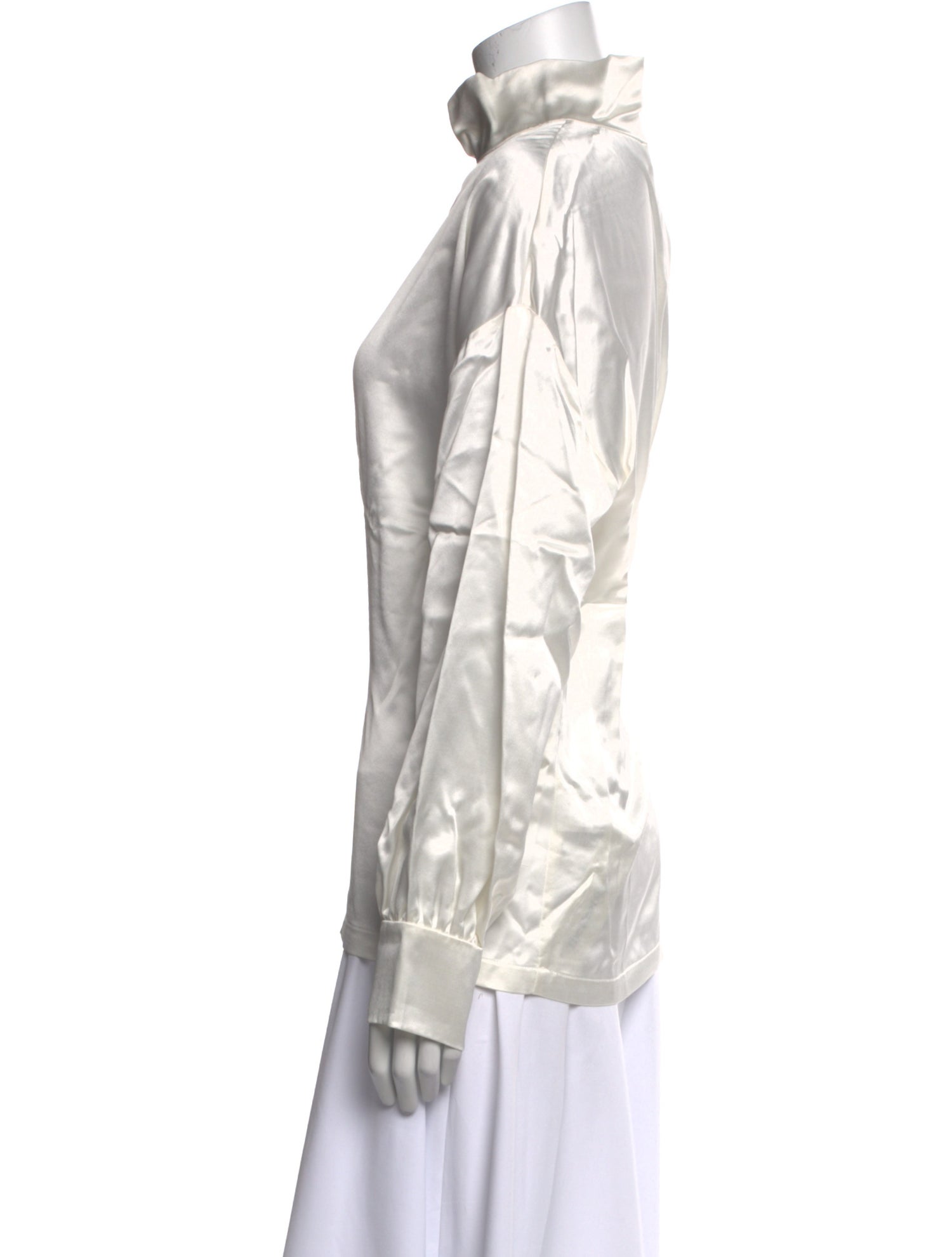 Fabiana Filippi Mock Neck Long Sleeve Button-Up Top w/ Tags