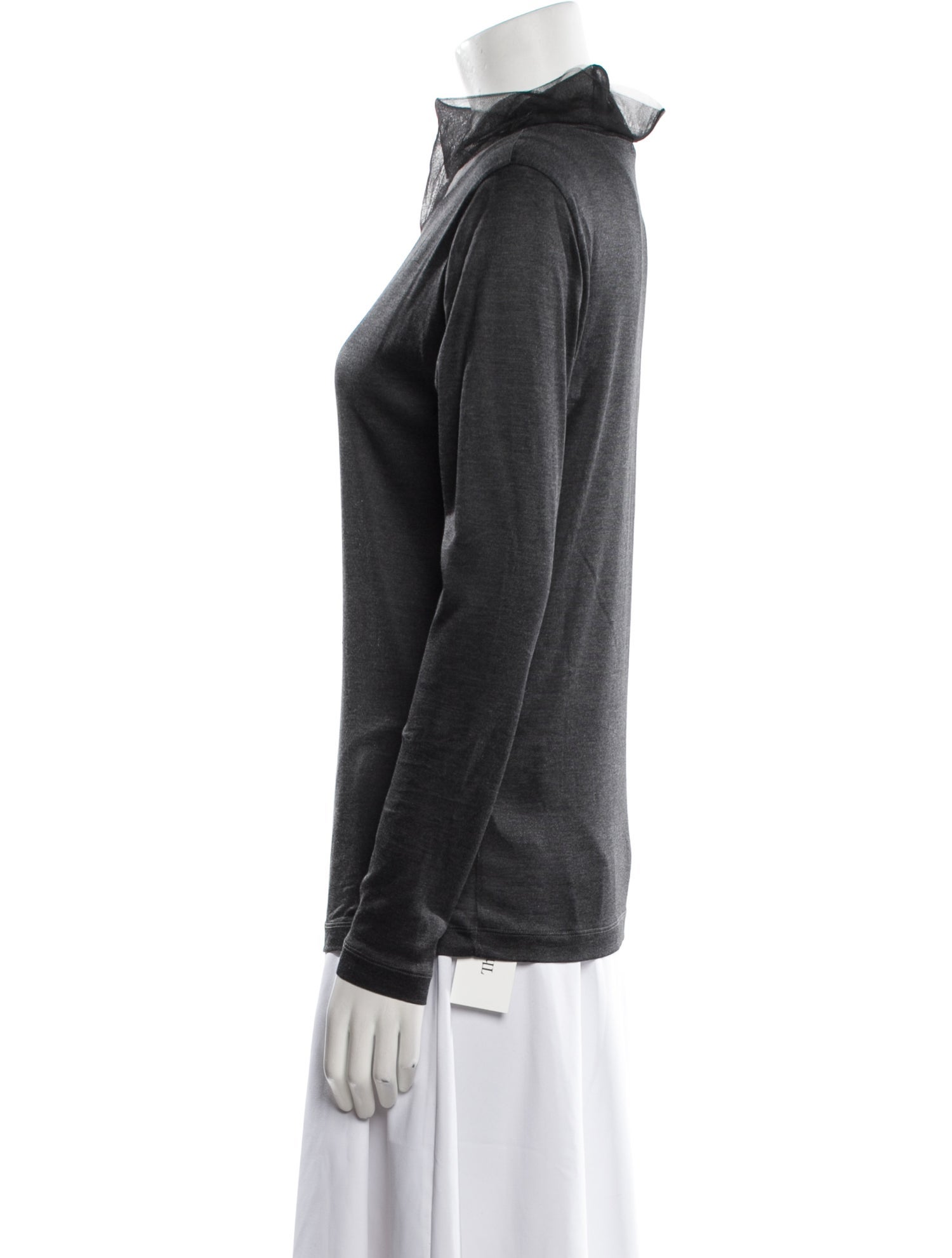 Fabiana Filippi Silk Cowl Neck Sweatshirt
